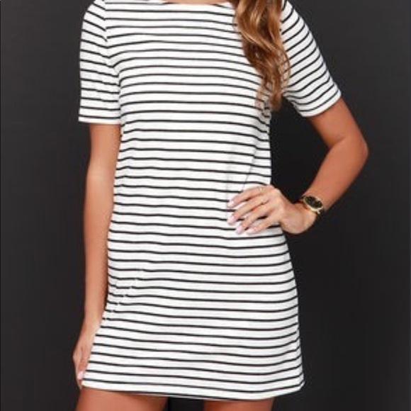 Law Bender black and ivory striped dress - Picture 8 of 8